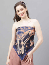 Blue Novelty Scarf & Scarf Bag Set - TOSSIDO