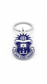 Blue on Silver JGU Crest Laminated Keychain - TOSSIDO