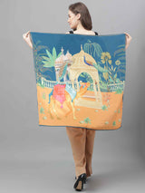 Blue & Orange Novelty Scarf & Scarf Bag Set - TOSSIDO