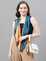 Blue & Orange Novelty Scarf & Scarf Bag Set - TOSSIDO