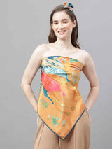 Blue & Orange Novelty Scarf & Scarf Bag Set - TOSSIDO