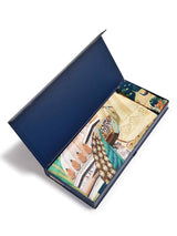 Blue & Orange Novelty Scarf & Scarf Bag Set - TOSSIDO