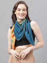 Blue & Orange Novelty Scarf & Scarf Bag Set - TOSSIDO