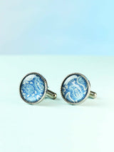 Blue Paisley Cufflink - TOSSIDO
