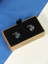 Blue Paisley Cufflinks - TOSSIDO