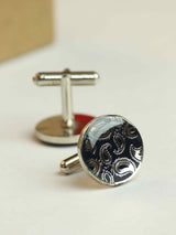 Blue Paisley Cufflinks - TOSSIDO