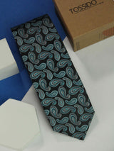 Blue Paisley Necktie - TOSSIDO