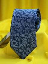 Blue Paisley Necktie - TOSSIDO