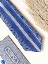 Blue Paisley Necktie Gift - set - TOSSIDO