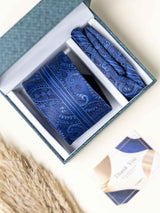 Blue Paisley Necktie Gift - set - TOSSIDO