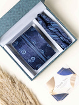 Blue Paisley Necktie Gift - set - TOSSIDO