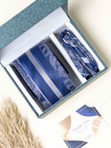 Blue Paisley Necktie Gift - set - TOSSIDO