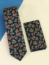 Blue Paisley Necktie & Pocket Square Giftset - TOSSIDO
