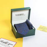 Blue Paisley Necktie & Pocket Square Giftset - TOSSIDO