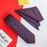 Blue Paisley Necktie & Pocket Square Giftset - TOSSIDO