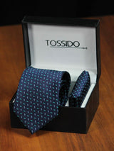 Blue Paisley Necktie & Pocket Square Giftset - TOSSIDO