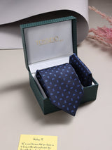 Blue Paisley Necktie & Pocket Square Giftset - TOSSIDO