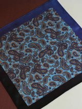 Blue Paisley Pocket Square - TOSSIDO