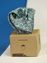 Blue Paisley Pocket Square - TOSSIDO