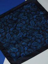 Blue Paisley Pocket Square - TOSSIDO