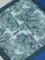 Blue Paisley Pocket Square - TOSSIDO