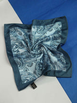 Blue Paisley Pocket Square - TOSSIDO