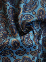 Blue Paisley Pocket Square - TOSSIDO