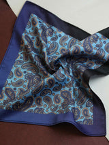 Blue Paisley Pocket Square - TOSSIDO