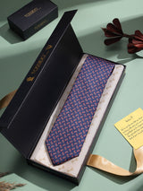 Blue Paisley Printed Necktie - TOSSIDO