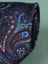 Blue Paisley Printed Necktie - TOSSIDO