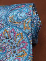 Blue Paisley Printed Necktie - TOSSIDO
