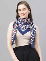 Blue Paisley Scarf & Scarf Bag Set - TOSSIDO