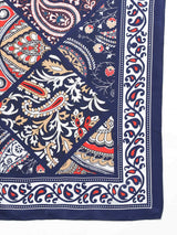 Blue Paisley Scarf & Scarf Bag Set - TOSSIDO