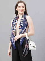 Blue Paisley Scarf & Scarf Bag Set - TOSSIDO