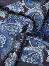 Blue Paisley Silk Pocket Square - TOSSIDO