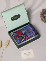 Blue Paisley Silk Pocket Square - TOSSIDO