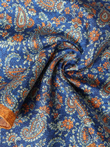 Blue Paisley Silk Pocket Square - TOSSIDO