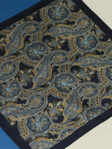 Blue Paisley Silk Pocket Square - TOSSIDO