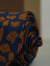 Blue Paisley Skinny Necktie - TOSSIDO