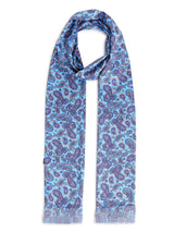 Blue Paisley Stole & Pocket Square Set - TOSSIDO
