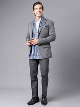 Blue Paisley Stole & Pocket Square Set - TOSSIDO