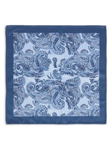 Blue Paisley Stole & Pocket Square Set - TOSSIDO