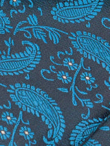 Blue Paisley Woven Ascot & Pocket Square - TOSSIDO