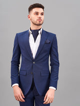 Blue Paisley Woven Cravat & Pocket Square Set - TOSSIDO