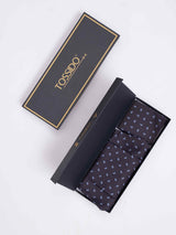 Blue Paisley Woven Cravat & Pocket Square Set - TOSSIDO