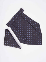 Blue Paisley Woven Cravat & Pocket Square Set - TOSSIDO