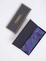 Blue Paisley Woven Cravat & Pocket Square Set - TOSSIDO