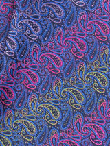 Blue Paisley Woven Cravat & Pocket Square Set - TOSSIDO