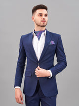 Blue Paisley Woven Cravat & Pocket Square Set - TOSSIDO