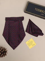 Blue Paisley Woven Cravat & Pocket Square Set - TOSSIDO